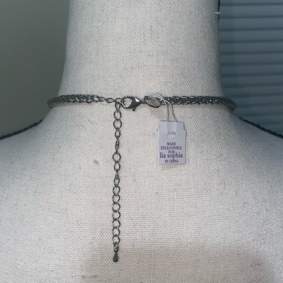 Lia Sophia Silver Necklace with Rose Gold Hardware - Picture 4 of 4